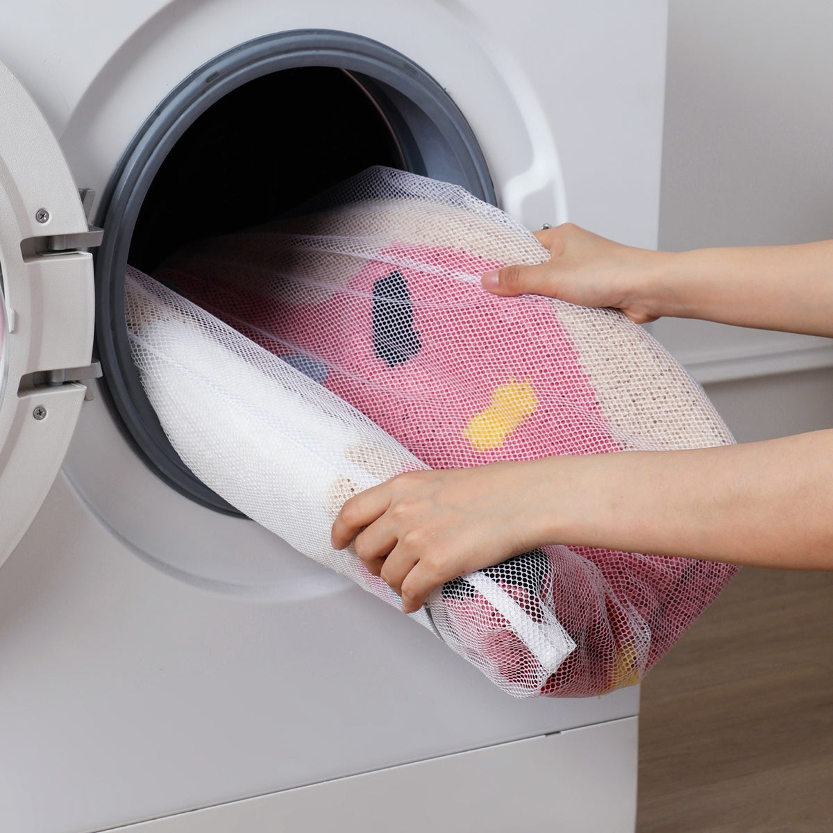Tapis de salle de bain rond beignet tufté