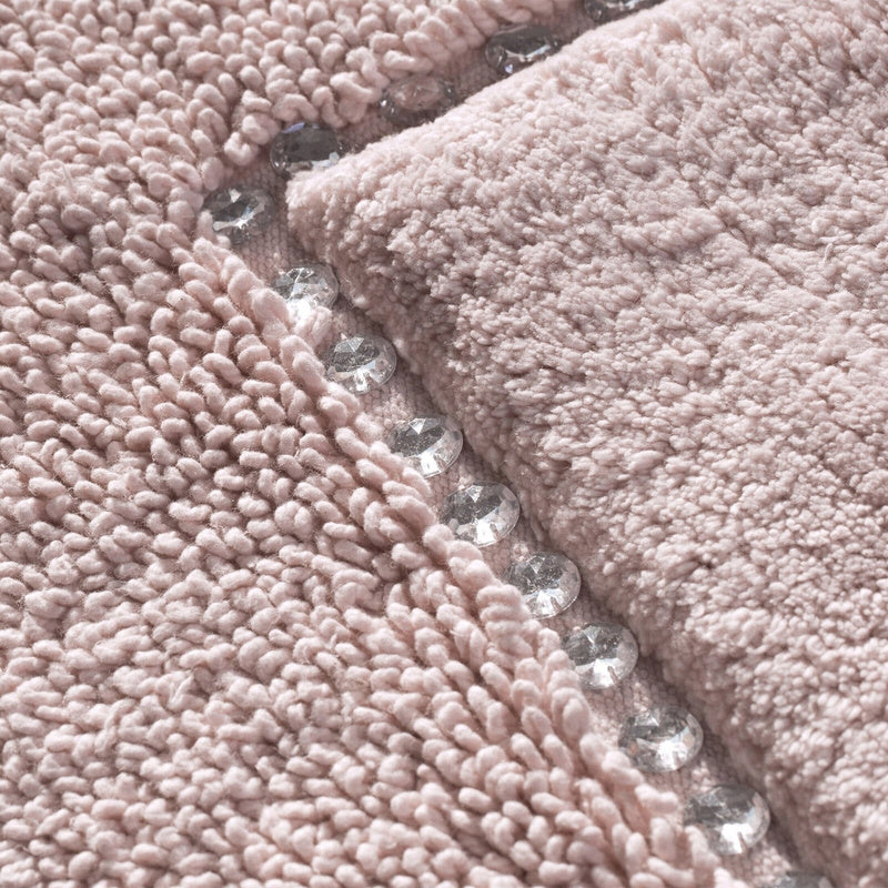 Tapis de salle de bain en coton, cristaux