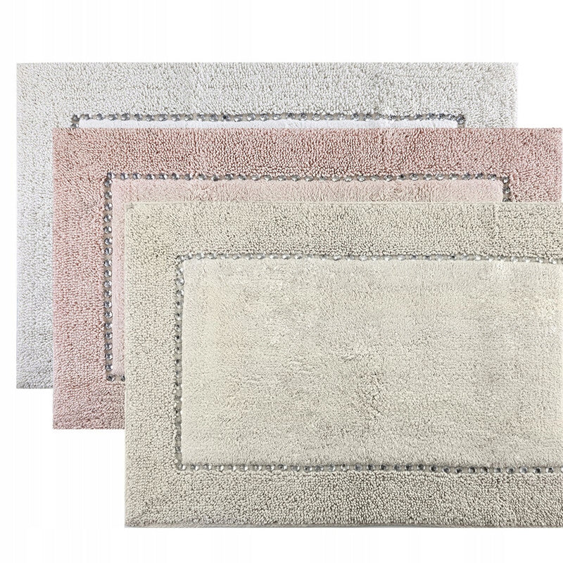 Tapis de salle de bain en coton, cristaux