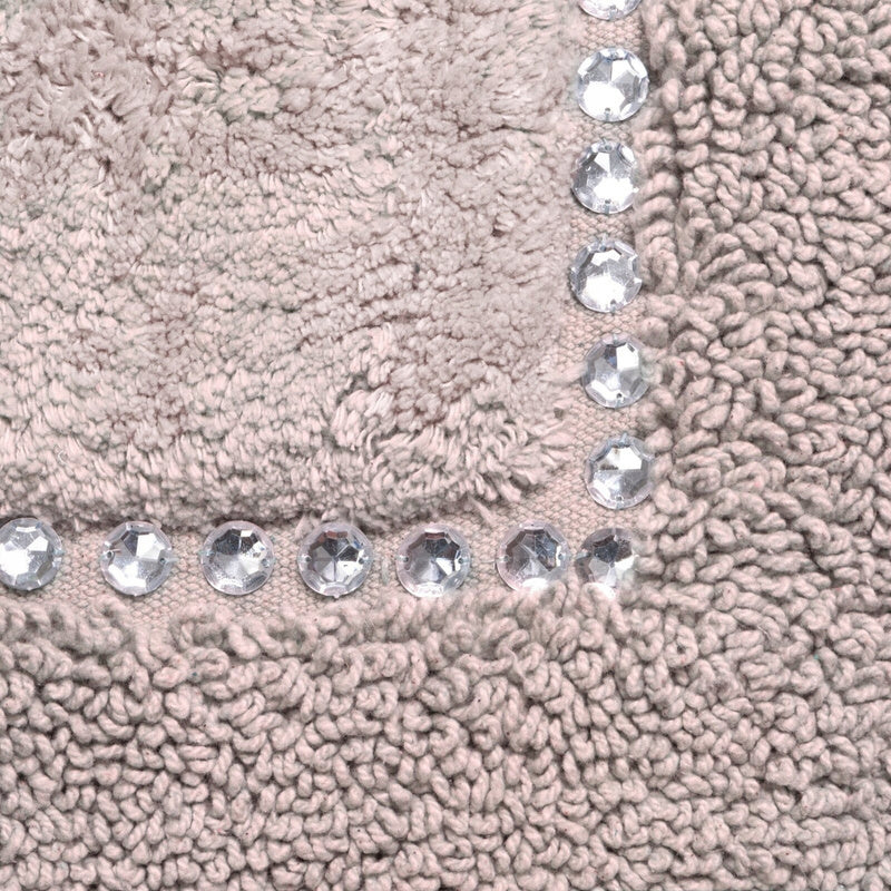 Tapis de salle de bain en coton, strass