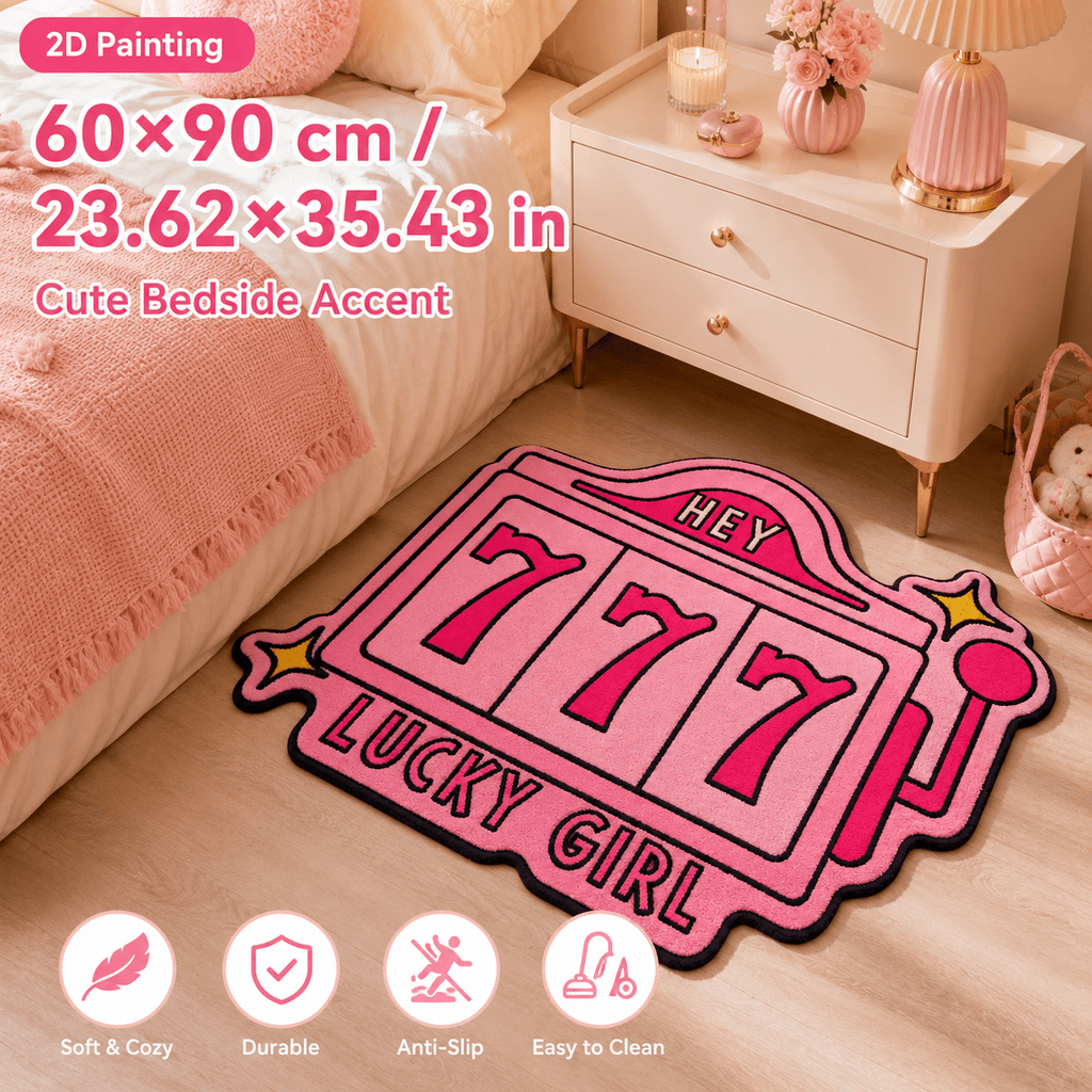 Tapis de salle de bain en velours forme machine à sous