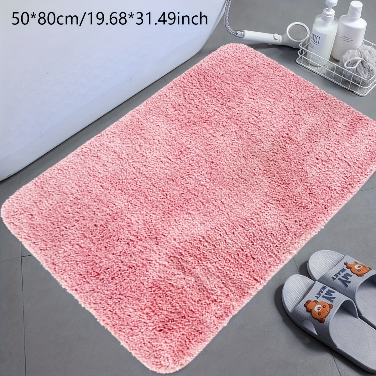 Tapis de salle de bain en microfibre, dos TPE picoté