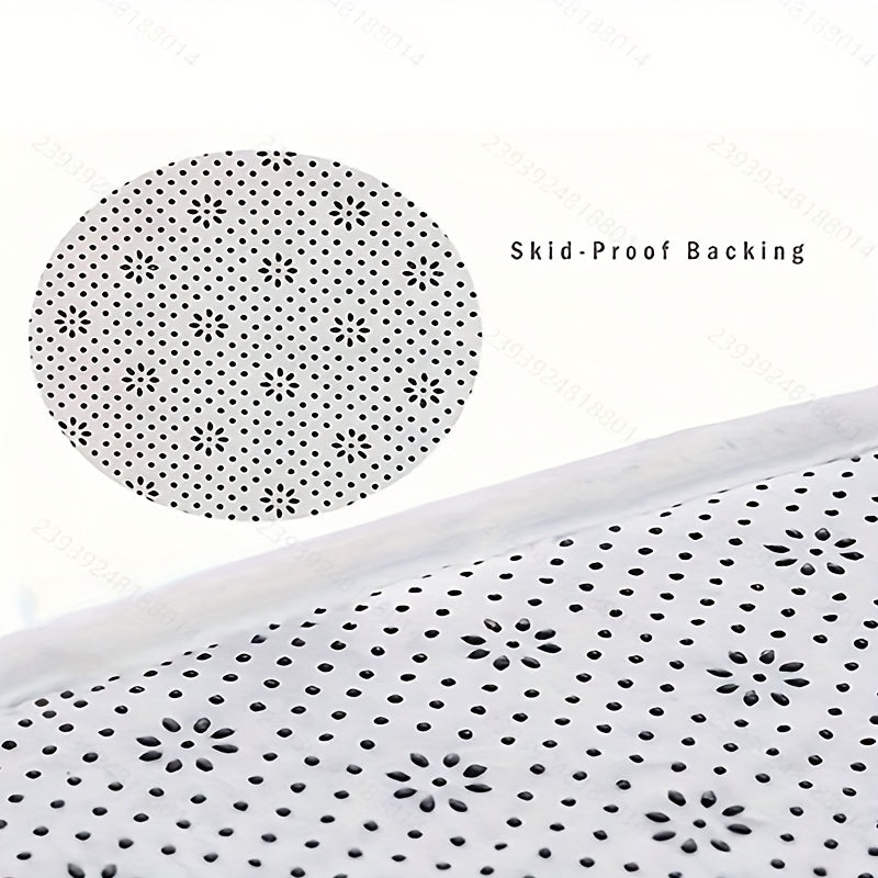 Tapis de salle de bain, motif de courbes abstraites