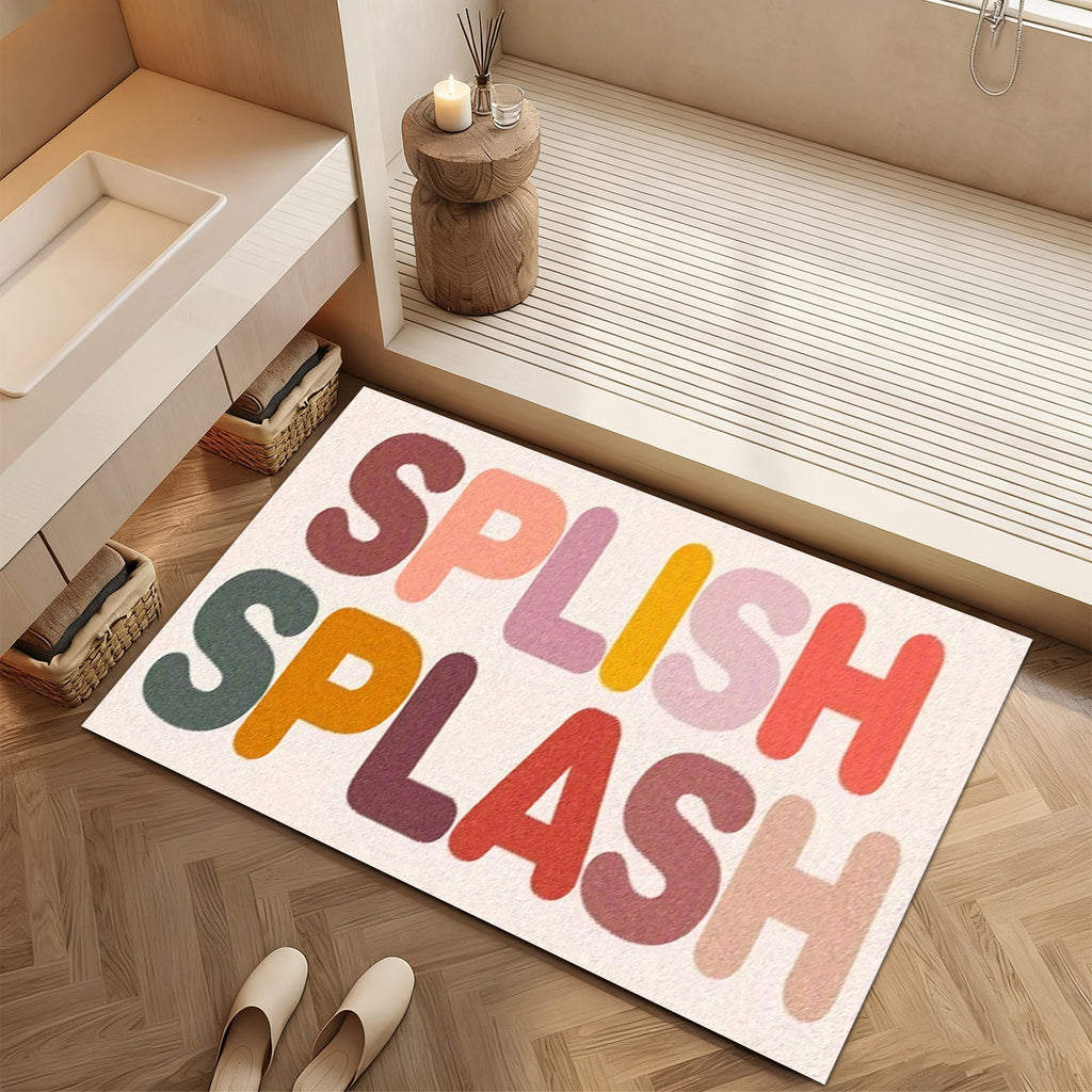 Tapis de salle de bain Splish Splash, lettrage