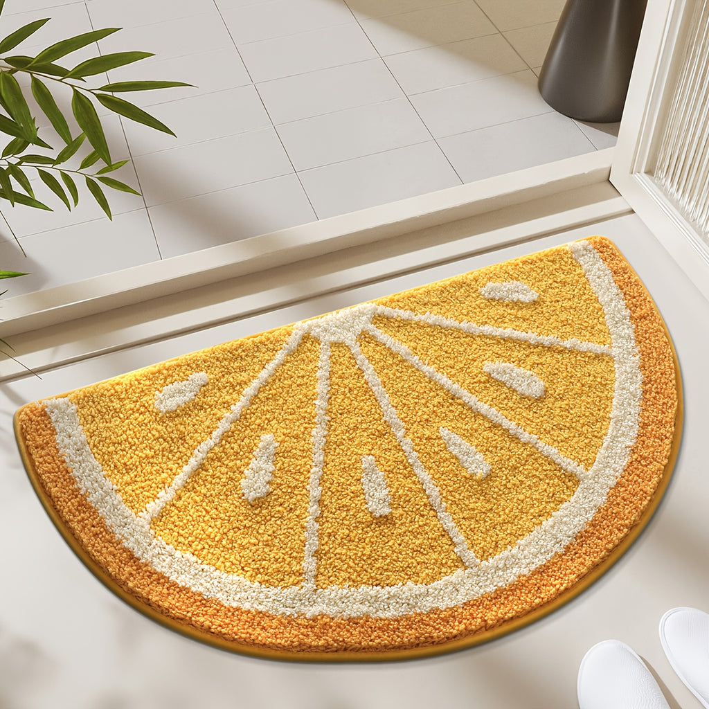 Tapis de salle de bain tranche d', rond ou demi-lune