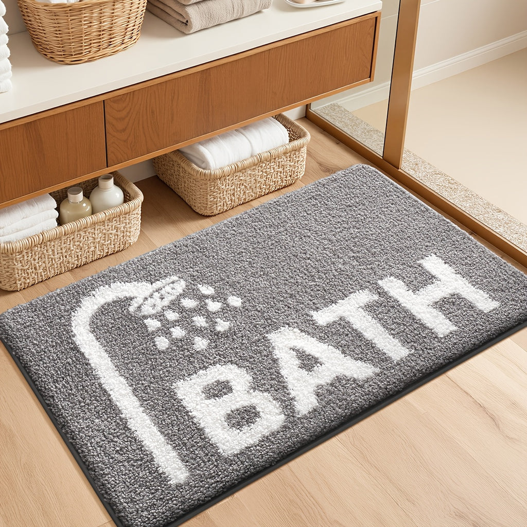 Tapis de salle de bain tufté motif Bath, 1800 g/m²