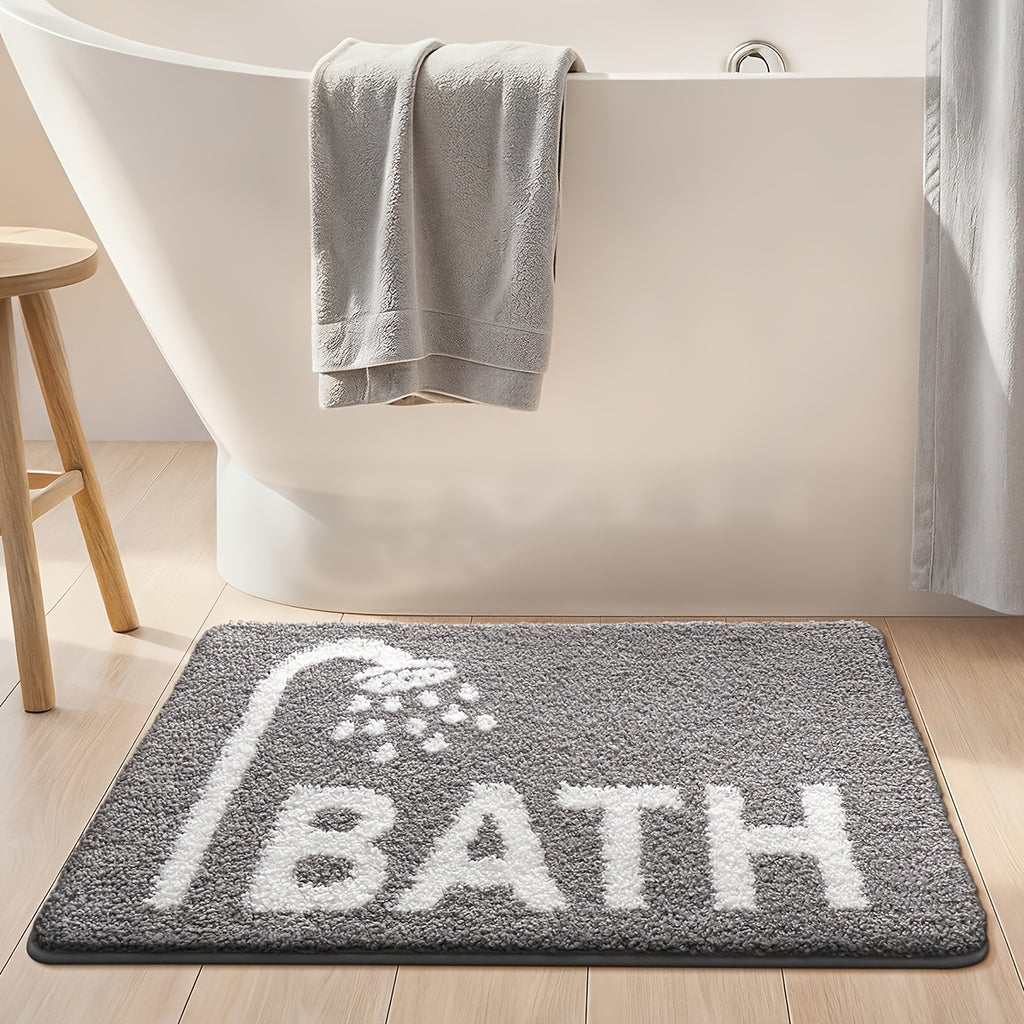 Tapis de salle de bain tufté motif Bath, 1800 g/m²