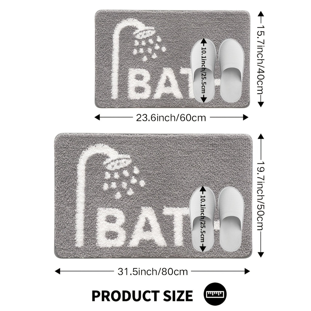Tapis de salle de bain tufté motif Bath, 1800 g/m²