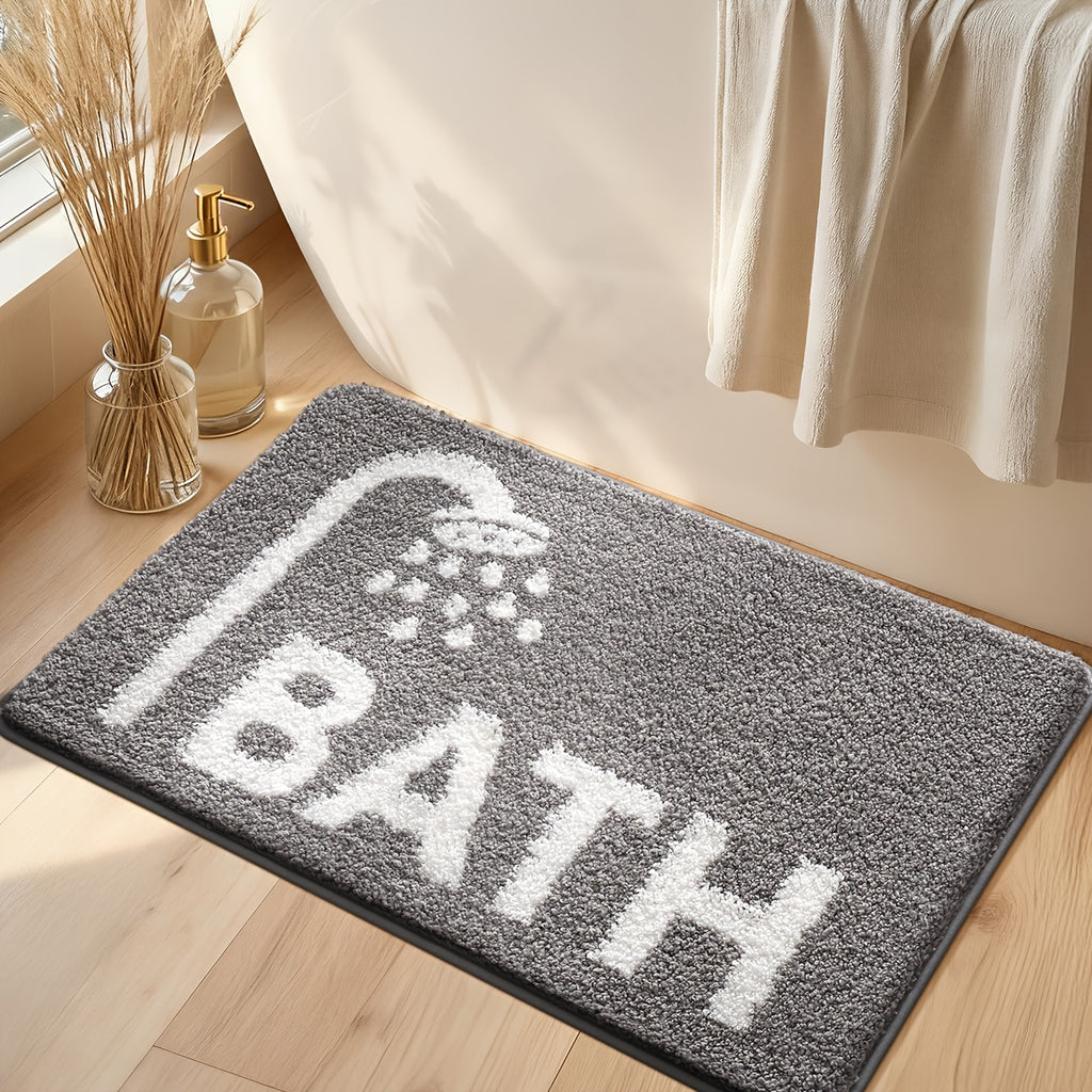 Tapis de salle de bain tufté motif Bath, 1800 g/m²