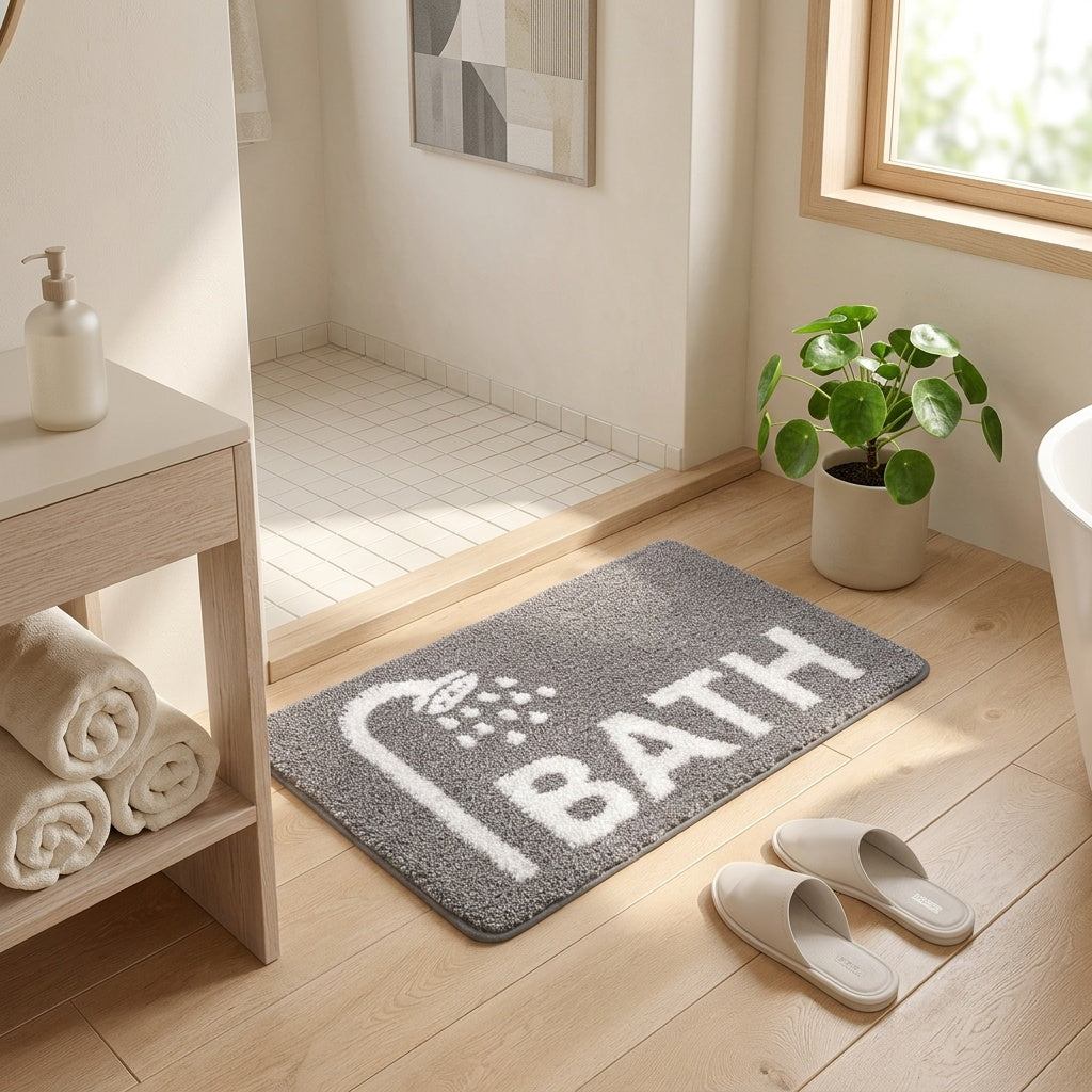Tapis de salle de bain tufté motif Bath, 1800 g/m²