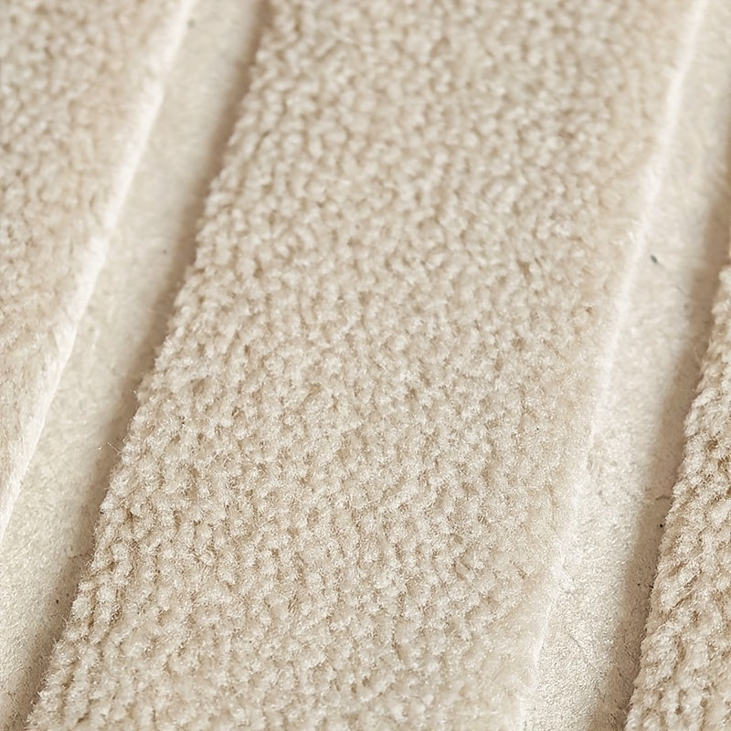 Tapis de salle de bain à vagues, dos PVC picoté