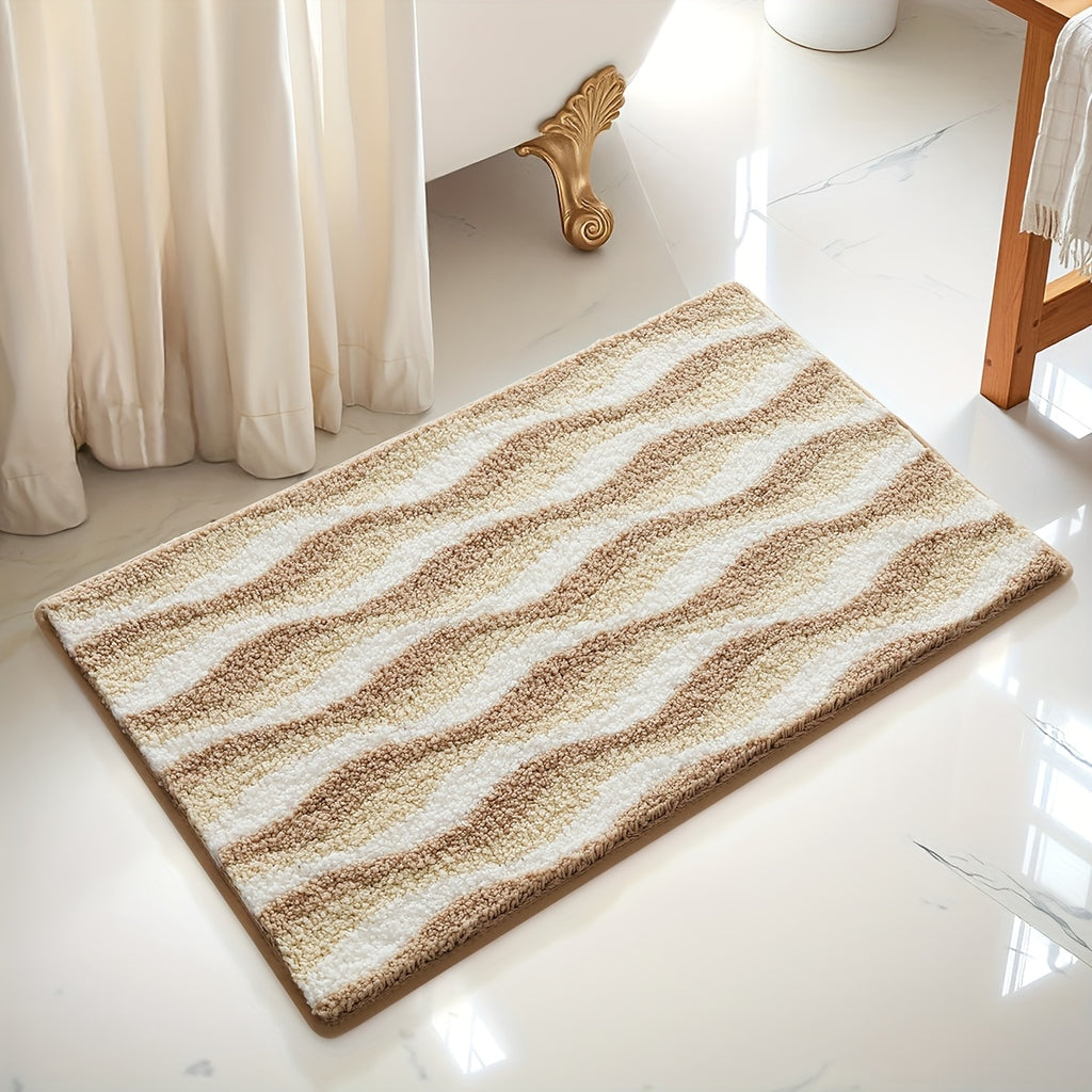 Tapis de salle de bain à vagues, 1700 g/m²