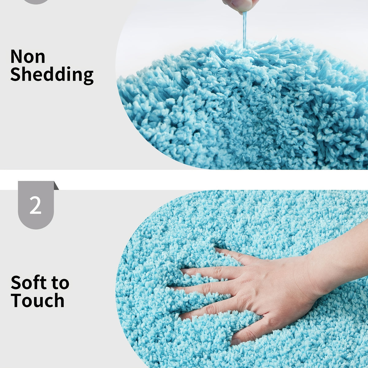 Tapis de salle de bain, velours bouclé