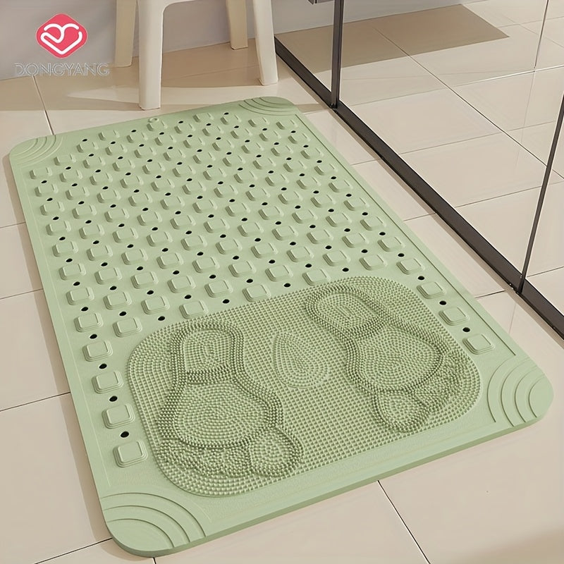Tapis de salle de bain à ventouses avec zone de massage plantaire