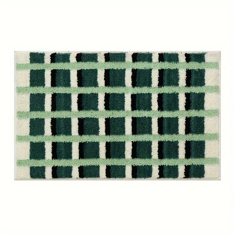 Tapis de salle de bain à carreaux, dos TPR