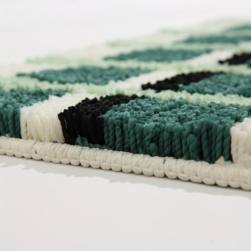 Tapis de salle de bain à carreaux, dos TPR