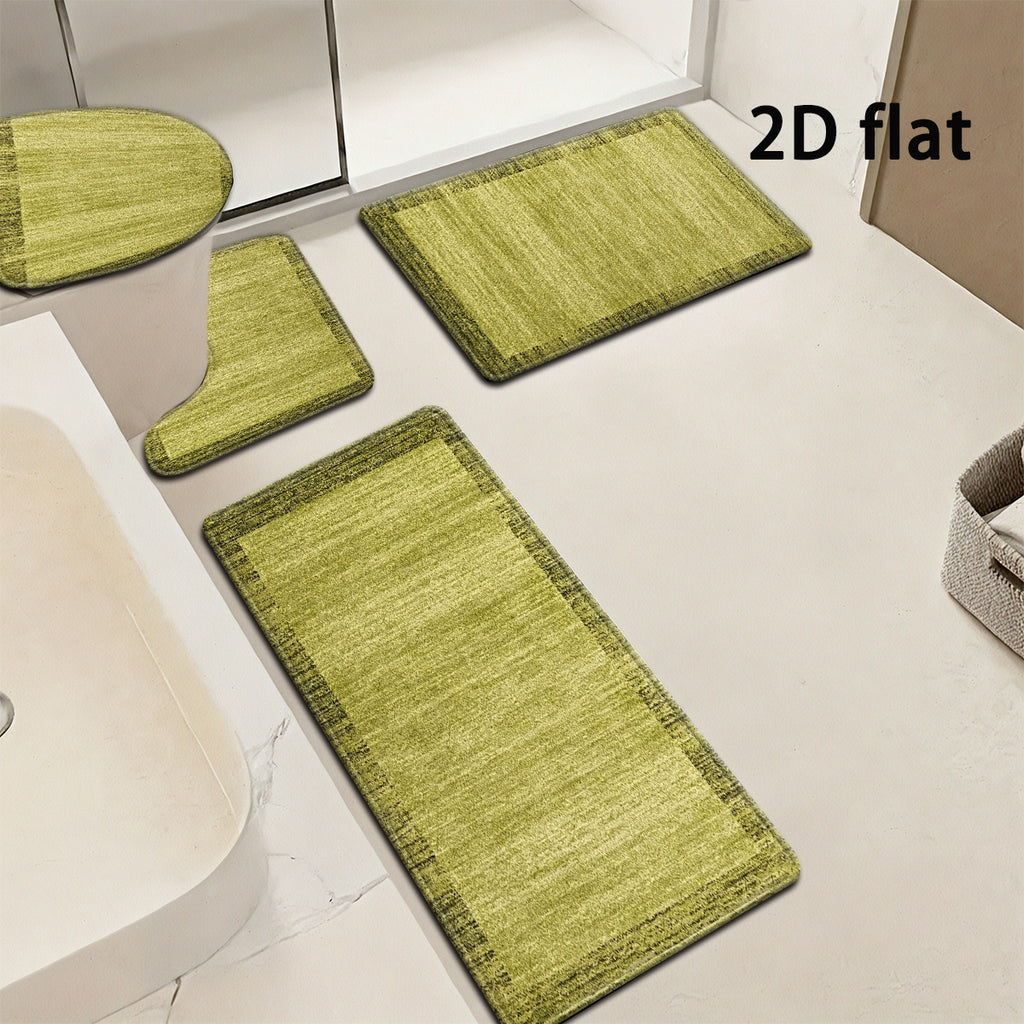 Tapis de salle de bain, trio avec housse d'abattant