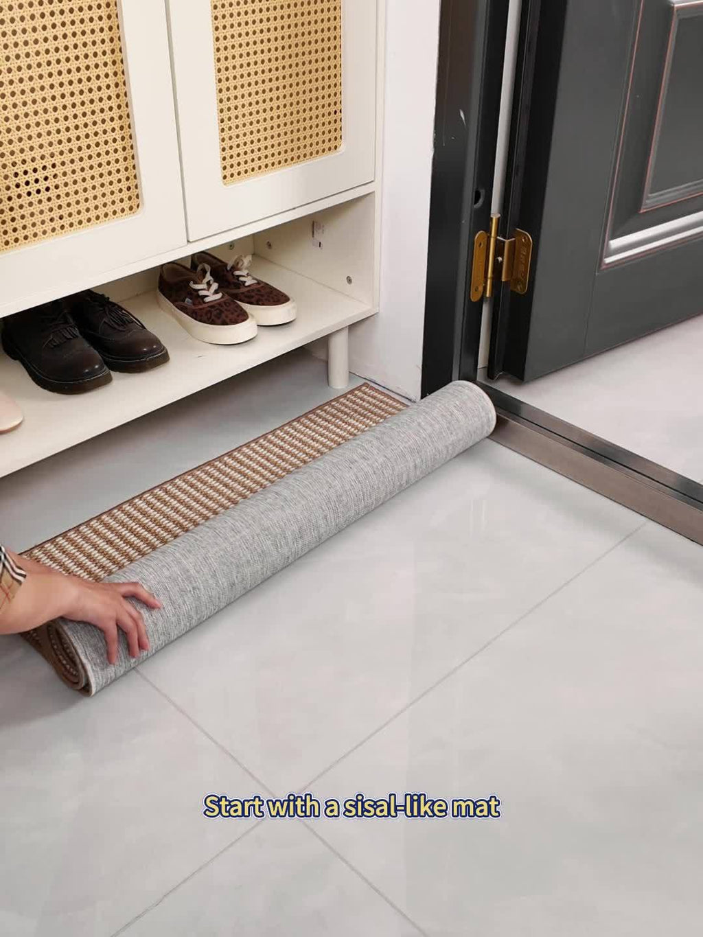 Tapis de sol bouclé effet sisal