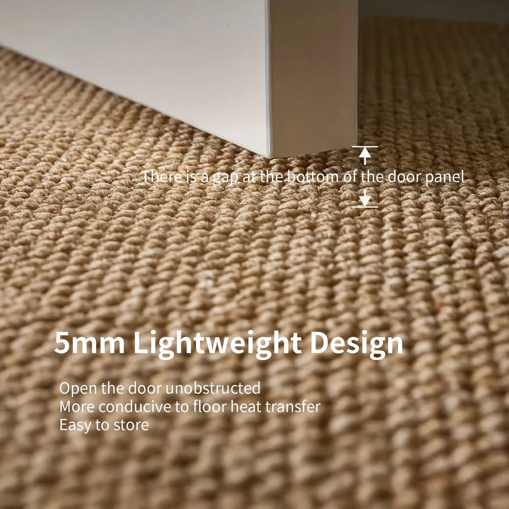 Tapis de sol effet jute, style japonais