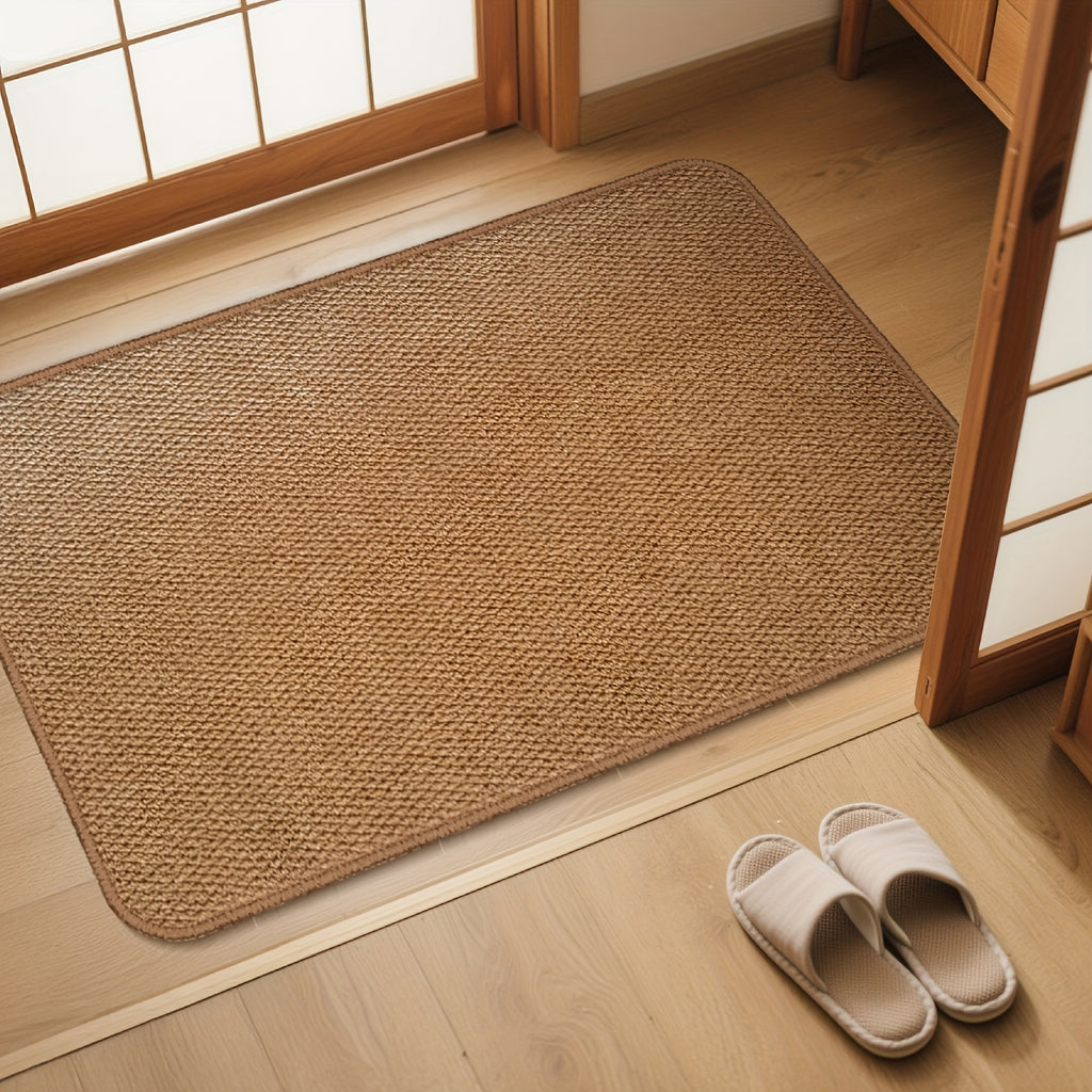 Tapis de sol effet jute, style japonais