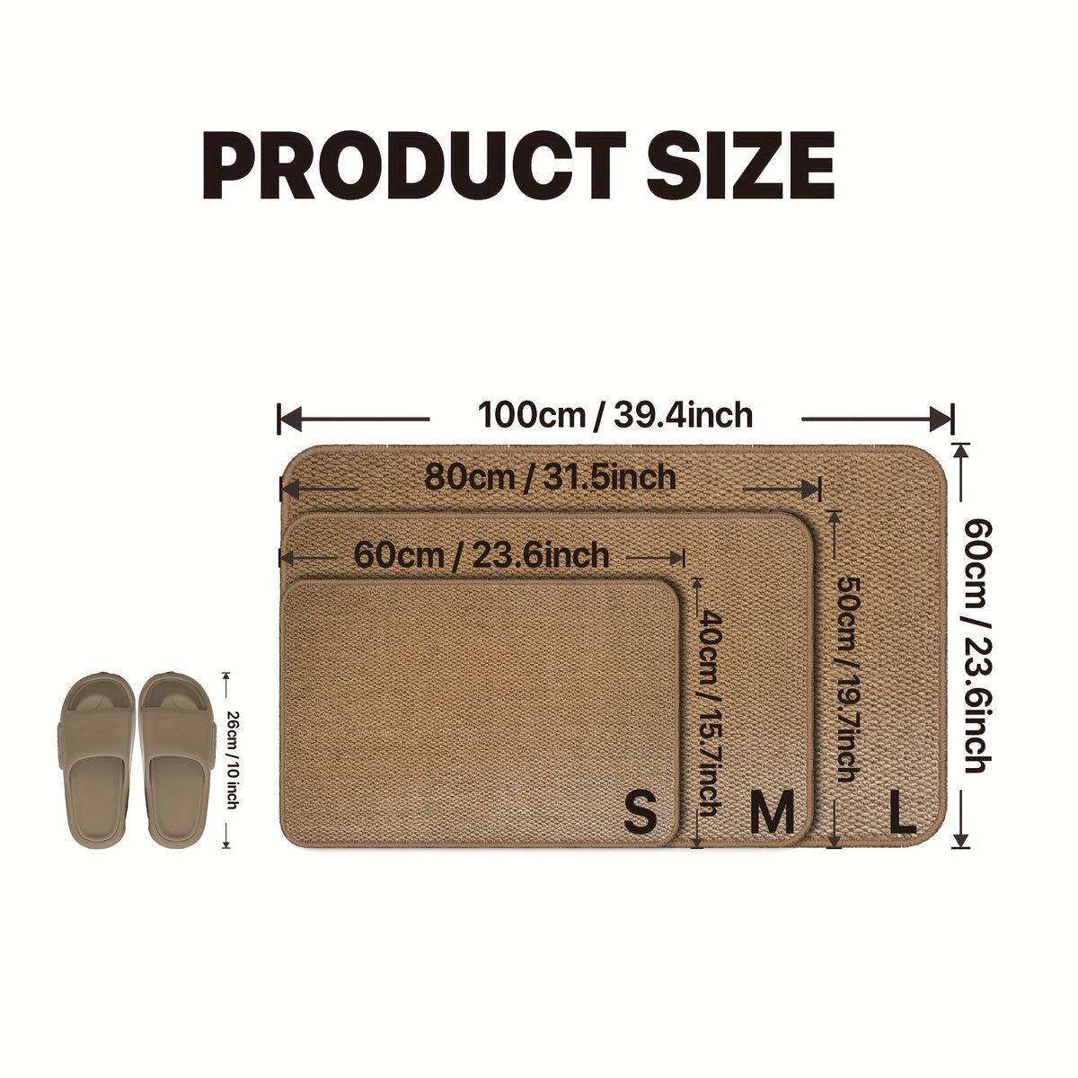 Tapis de sol effet jute, style japonais