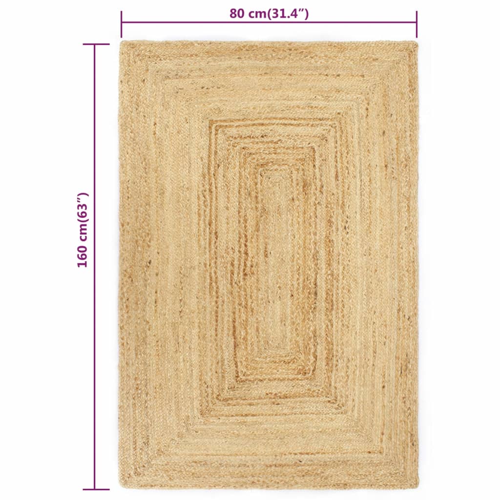 Tapis tressé aspect jute, 4 tailles