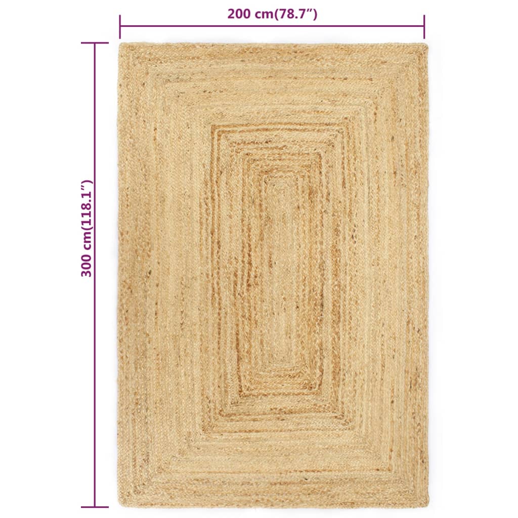 Tapis tressé aspect jute, 4 tailles