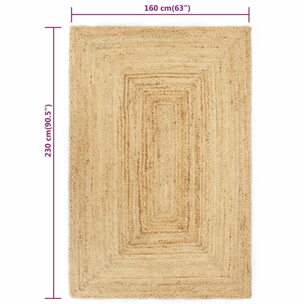 Tapis tressé aspect jute, 4 tailles