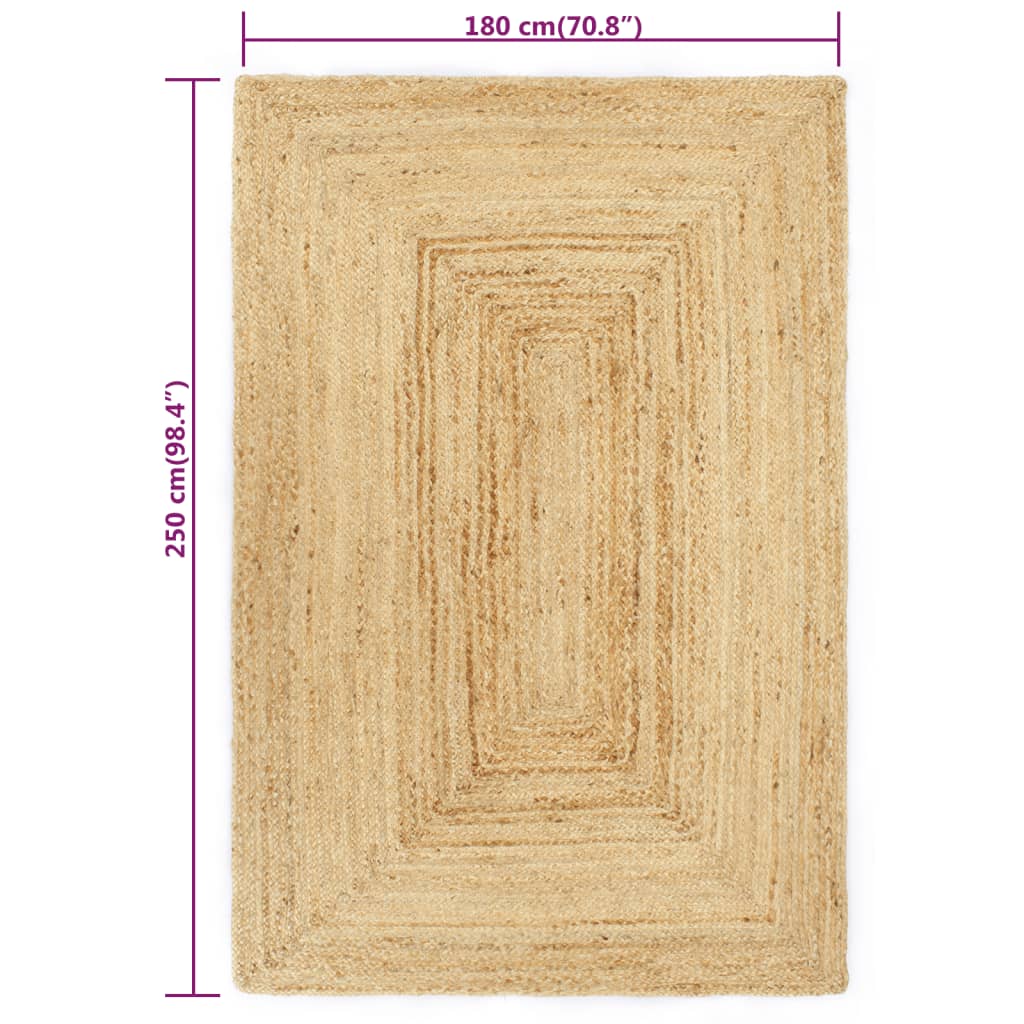 Tapis tressé aspect jute, 4 tailles