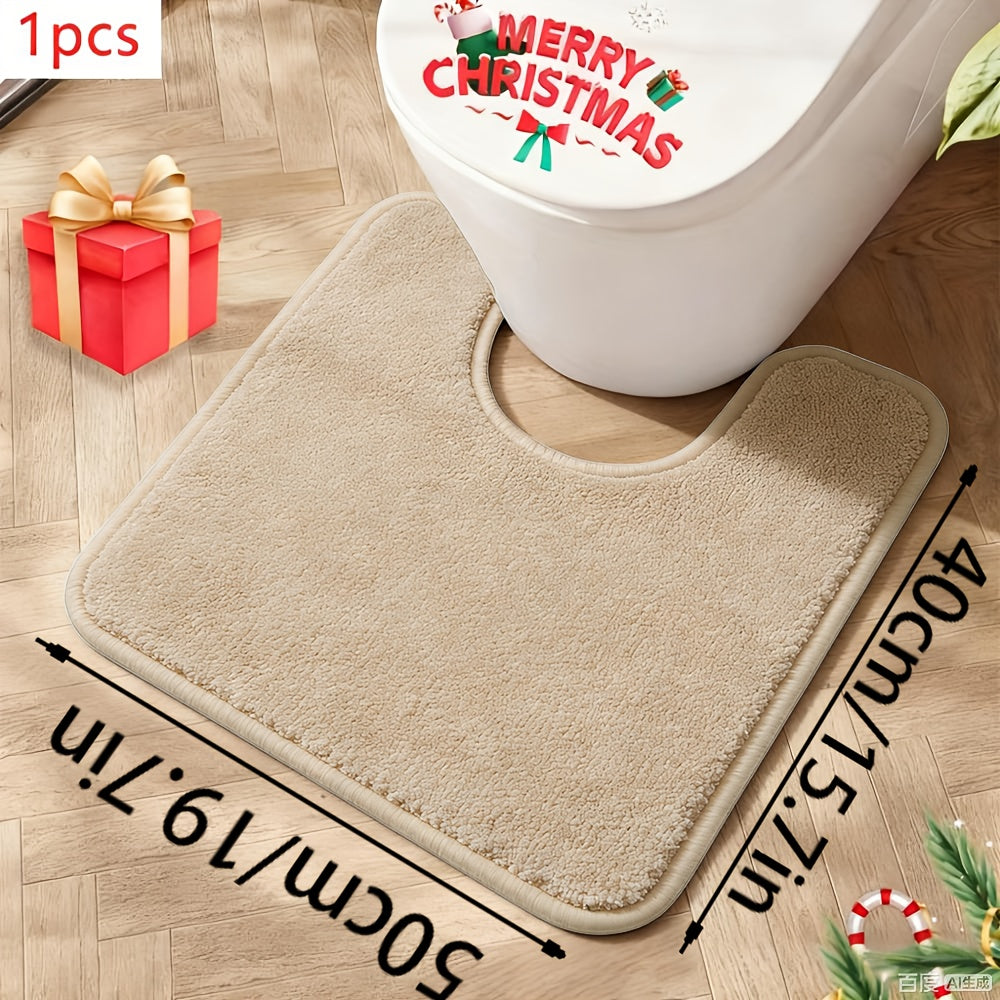 Siège de Toilette en Forme de U Beige / 40*50cm (tapis antidérapant en forme de U)