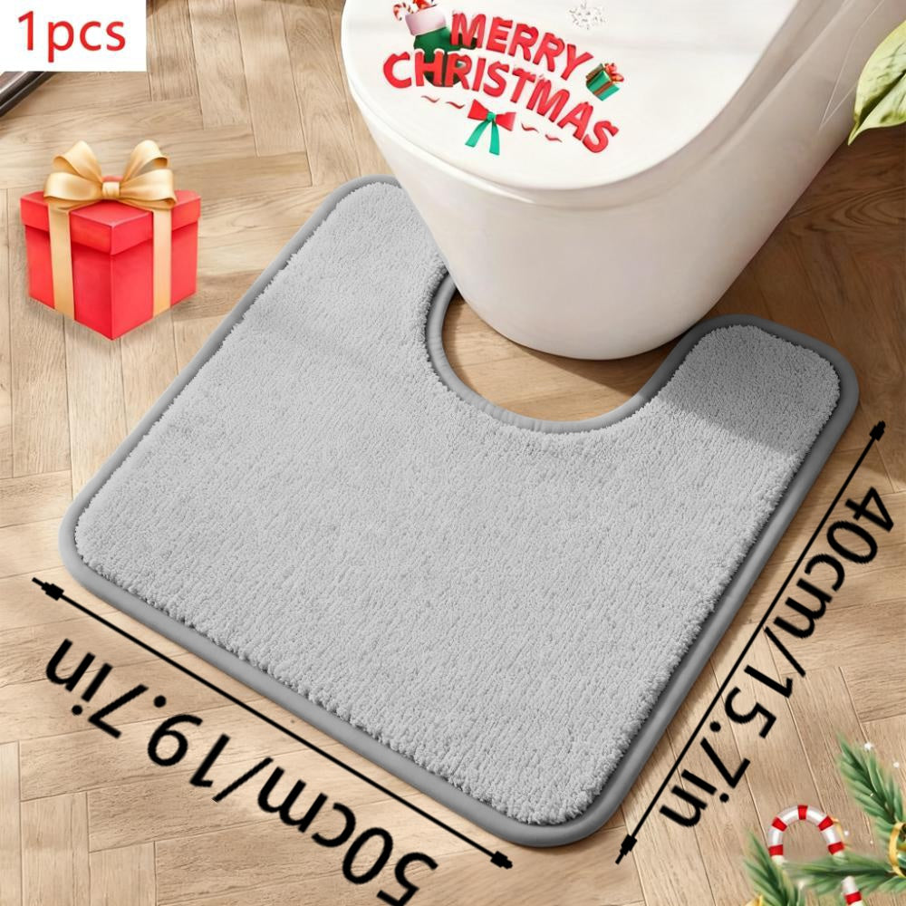 Siège de Toilette Gris en Forme de U / 40*50cm (tapis antidérapant en forme de U)