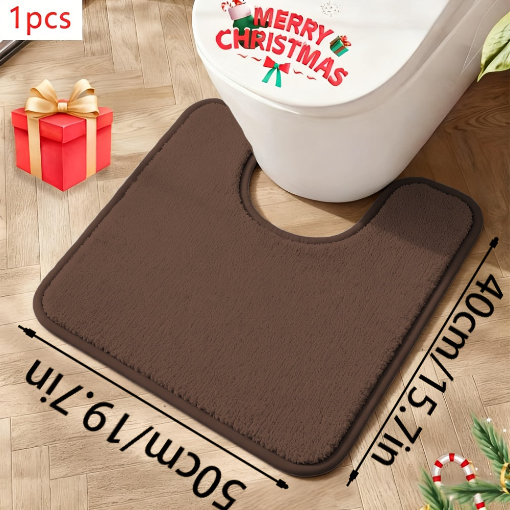 Siège de Toilette en Forme de U Marron / 40*50cm (tapis antidérapant en forme de U)