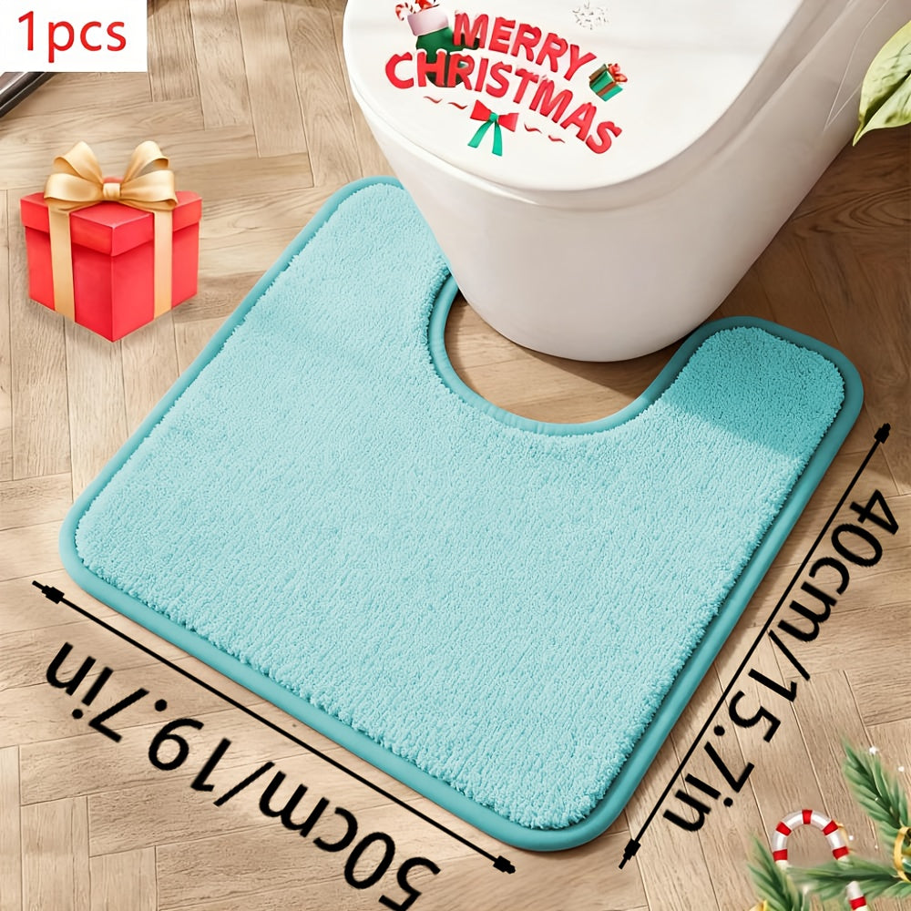 Couvercle de Toilette en Forme de U Vert / 40*50cm (tapis antidérapant en forme de U)