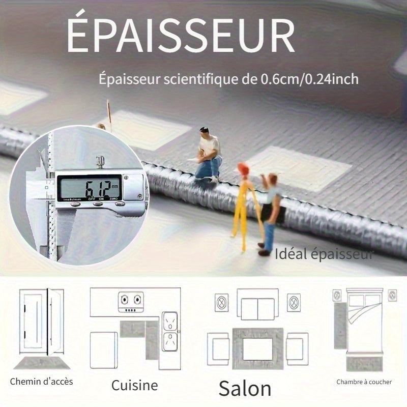 Grand tapis de zone à lignes