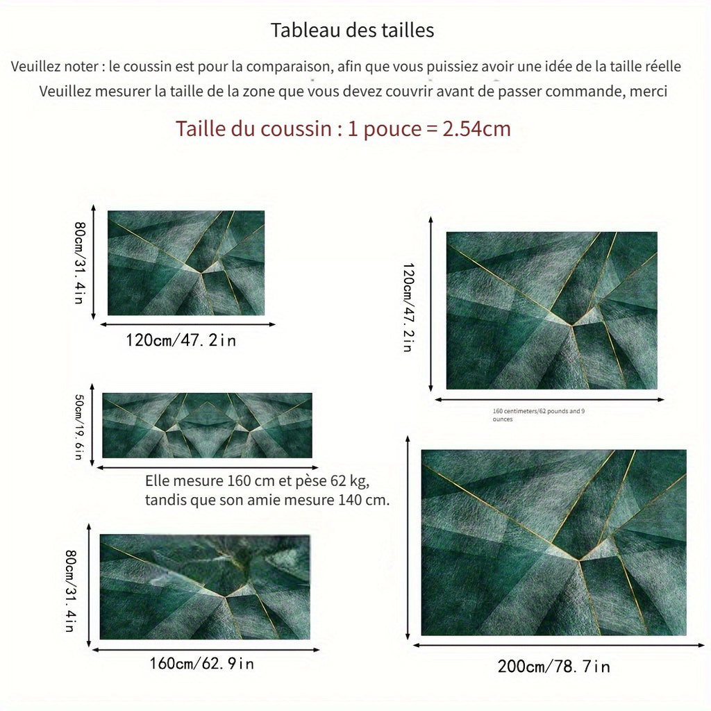 Grand tapis de zone à lignes