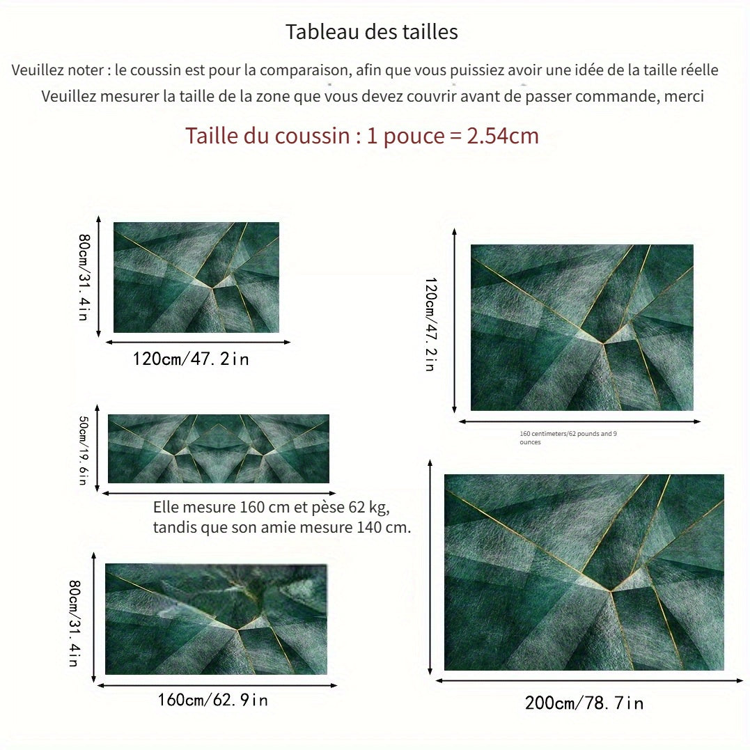 Grand tapis de zone à lignes